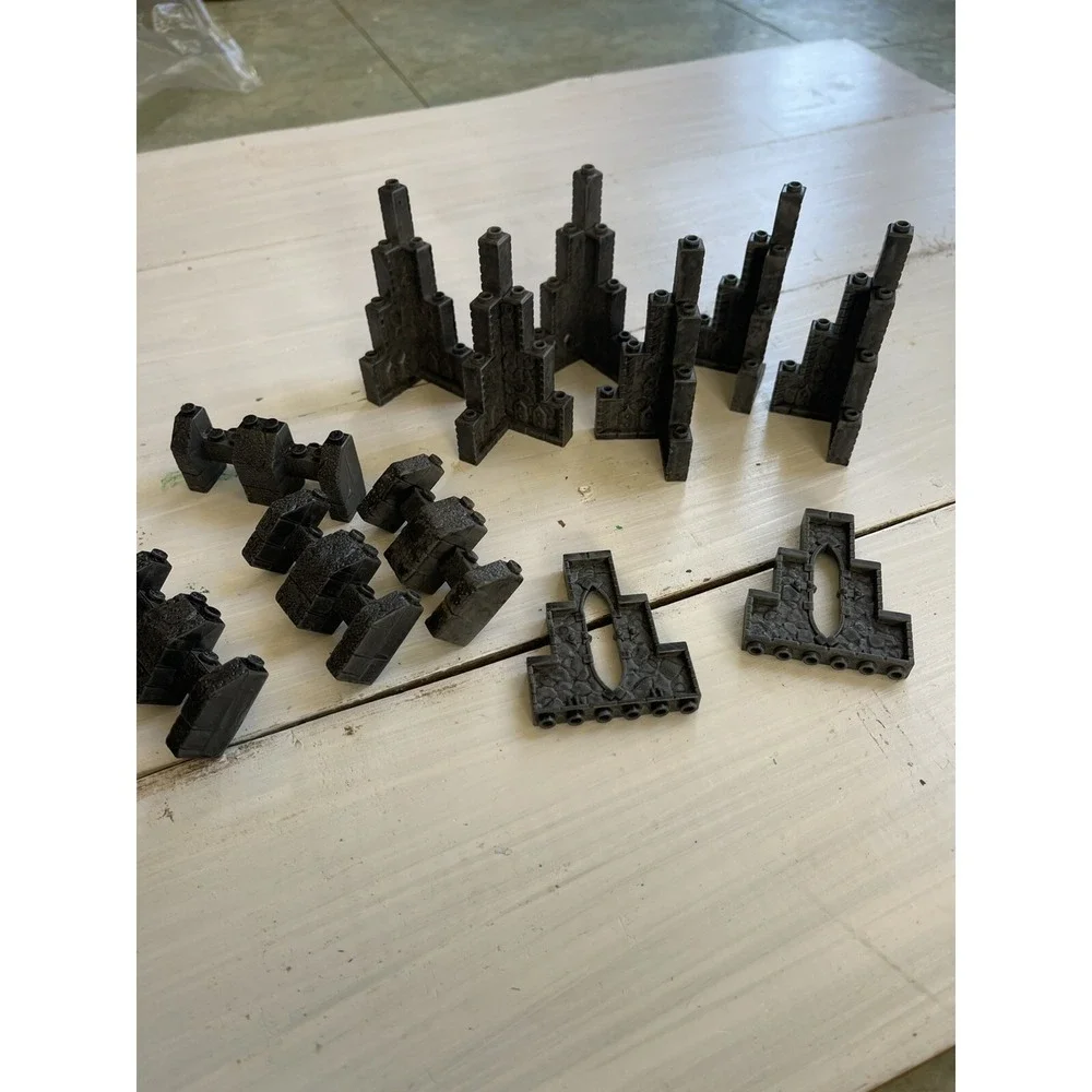 Large Lot of Mega Bloks Krystal Wars Dragon Replacement Wall Stone Pieces Castle